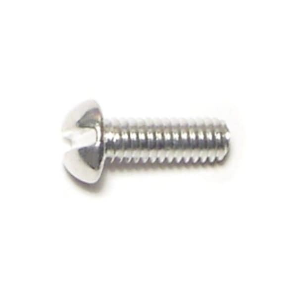 Midwest Fastener #8-32 x 1/2 in Slotted Round Machine Screw, Plain Aluminum, 40 PK 61602 - main